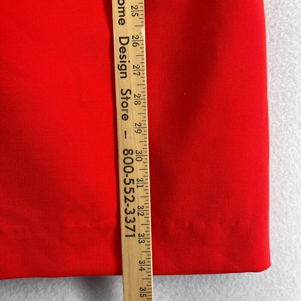 TRINA TURK Dress 2 Silvia Sheath Mini Crepe V-Neck Slit 3/4 Sleeve Red - Picture 13 of 14